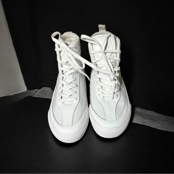 🌻NEW McQ Alexander McQueen Swallow Vulc Leather High-top Sneaker Size 40 Unisex - Picture 6 of 13